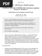 Anthony L. Arciniaga v. General Motors Corporation, Docket No. 05-6299-Cv, 460 F.3d 231, 2d Cir. (2006)