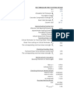 Rectangular Pad Footing Design: (Provied)