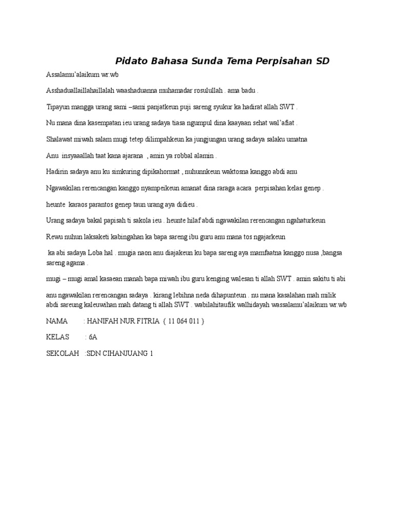 Teks Pidato Bahasa Sunda Tentang Pendidikan Berbagai Teks Pidato Bahasa Sunda Tentang Pendidikan Berbagai