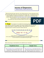 Measures of Dispersion: 1. Range