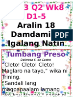 FIL 3 Q2 Wk8 D1-5: Aralin 18 Damdamin, Igalang Natin