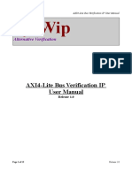 AXI4-Lite Bus Verification IP User Manual