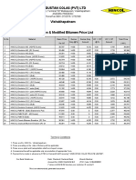 HINDUSTAN COLAS Emulsion & Modified Bitumen Price List