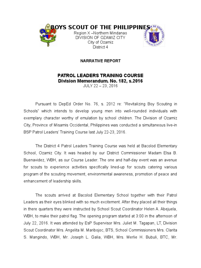 Patrol Leaders Training Course PDF Tent Knot