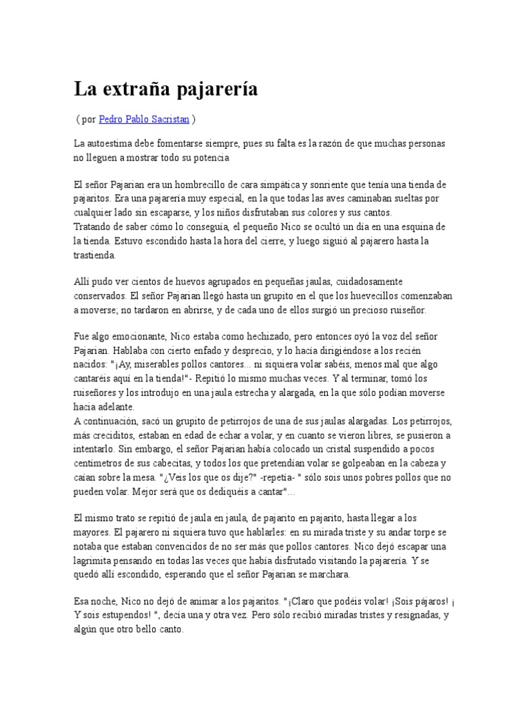 La Extraña Pajarería PDF Ocio