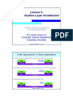 The Application Layer Architecture: Computer Science Department Columbia University