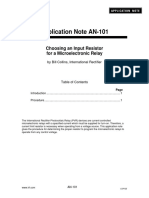 Application Note AN-101: Choosing An Input Resistor For A Microelectronic Relay