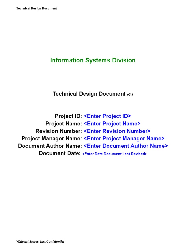 technical design document template With Regard To Cognos Report Design Document Template