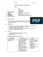 PLAN  TUTORÍA  PARA 4° GRADO DE PRIMARIA