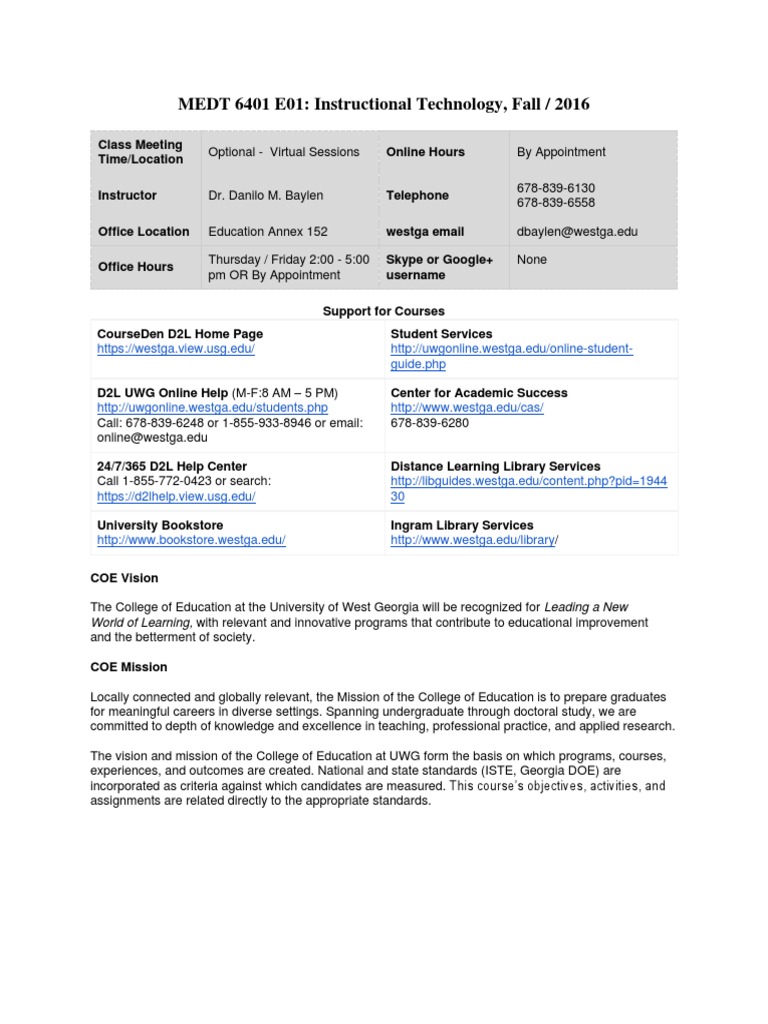 Instructional Technology Course Overview | PDF | Educational Technology ...