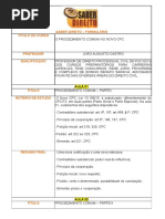 o Procedimento Comum No Novo Cpc Joao Augusto Castro