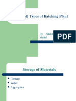 Storage & Types of Batching Plant: by - Shehzaad Unni Mohd