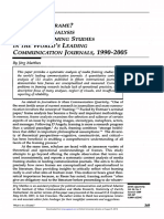 Whats in A Frame-A Content Analysis of Media Framing Studies in The Worlds Leading Communication Journals 1990-2005