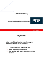 Oracle Inventory Familiarization Session