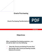 Oracle Purchasing Familiarization Session