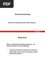 Oracle Purchasing Familiarization Session