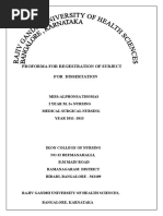 Proforma For Regestration of Subject For Dissertation: Miss:Alphonsa Thomas I Year M. SC Nursing