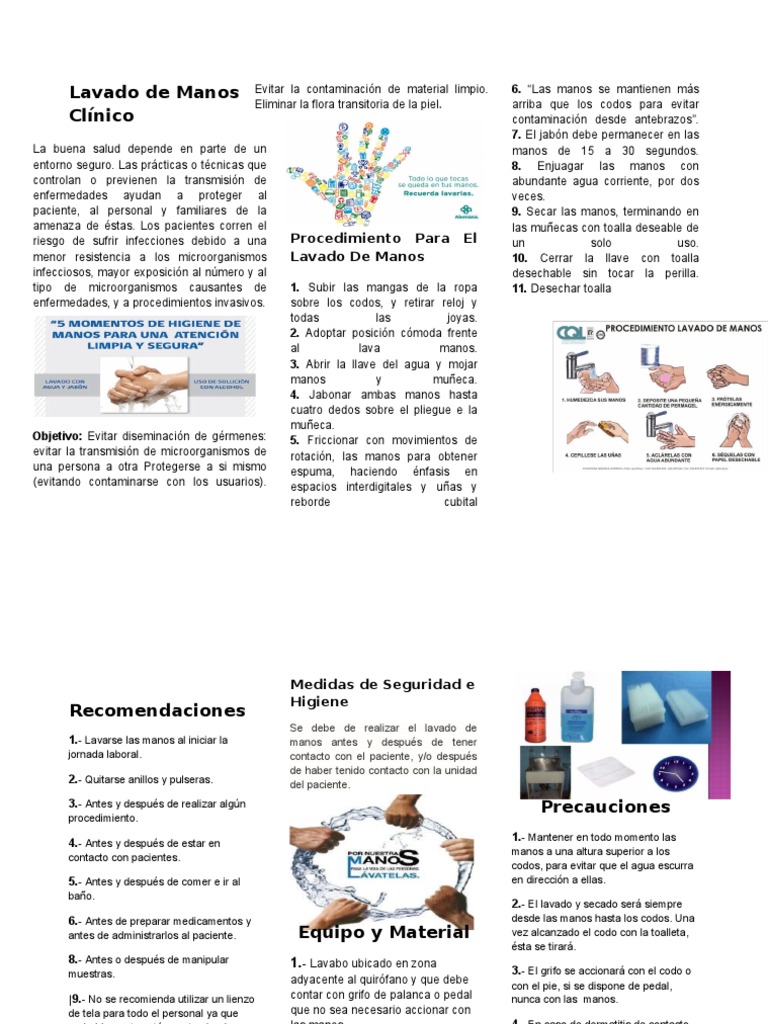 Lavado de Manos Clínico | PDF | Lavado de manos | Salud pública