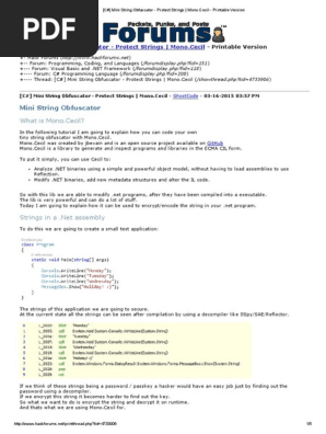 [C#] Mini String Obfuscator - Protect Strings _ Mono