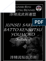 Junsei Ryu Sakura Batto Kenjutsu Okuiri Syllabus