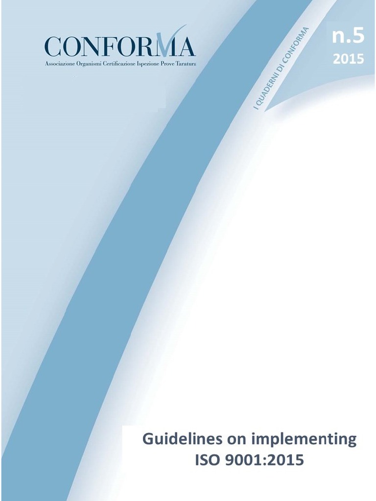CONFORMA Guidelines On Implementing ISO 9001 2015-2 PDF | PDF ...