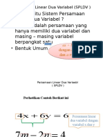 Persamaan Linear Dua Variabel (SPLDV) Kelas VIII SEM 1