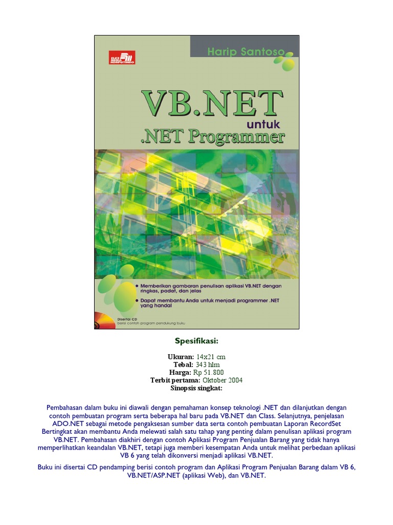 VB Net Untuk Programer PDF | PDF
