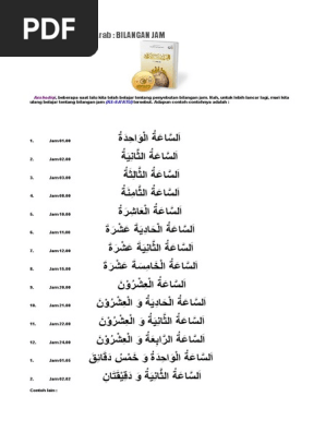 Pelajaran Bahasa Arab Ttg Jam Pdf