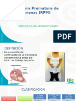 Ruptura Prematura de Membranas