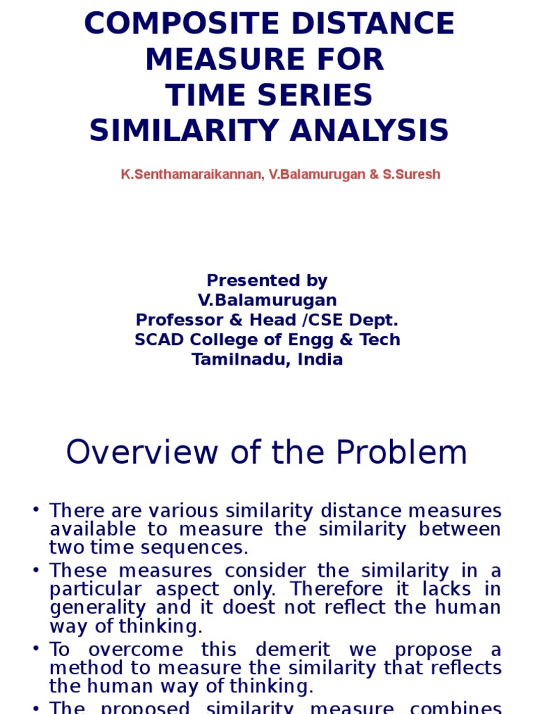 Composite Distance Measure for Time Series | PDF | Time Series ...