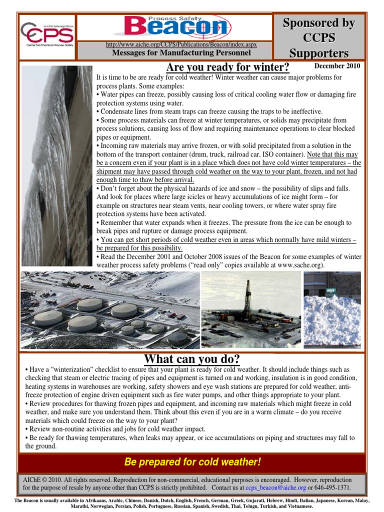 Are You Ready For Winter | PDF | Ice | Water