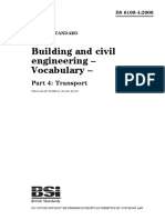 BS 6100-4-2008 Building and Civil Engineering - Vocabulary - Part 4 Transport PDF