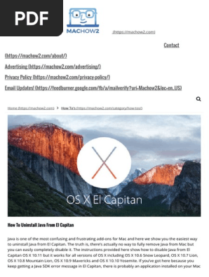 Java Mac El Capitan