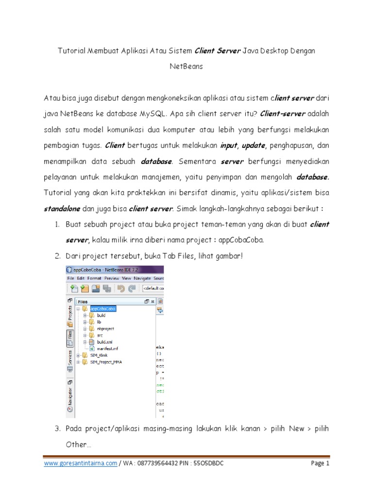 Cara Membuat Aplikasi Atau Sistem Client Server Java Desktop Dengan ...
