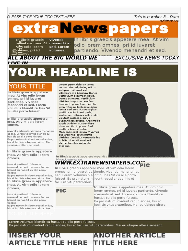 Free Newspaper Template for Word | PDF