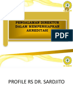 Pengalaman Direktur RS - Dirut RSUP DR Sardjito