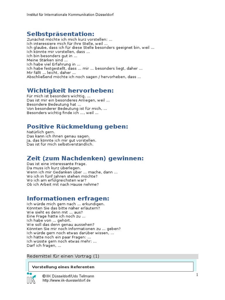 Selbstpräsentation