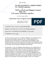 Hoff Research & Development Laboratories, Inc. v. Philippine National Bank and Philippine National Bank, New York Agency, 426 F.2d 1023, 2d Cir. (1970)