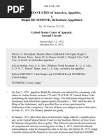 United States v. Ralph De Simone, 468 F.2d 1196, 2d Cir. (1972)