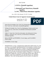 Daniel Avena v. Clauss & Co., and Third-Party v. Maude James, Inc., Third-Party, 504 F.2d 469, 2d Cir. (1974)