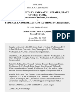 Division of Military and Naval Affairs, State of New York, and Department of Defense, Petitioners, v. Federal Labor Relations Authority, Respondent