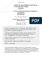 The Commissioner of Transportation of The State of New York, Petitioner, v. UNITED STATES of America and Interstate Commerce Commission, Respondents