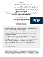 Howard Fink and Lucia Marett v. New York City Department of Personnel, New York City Human Resources Administration and Department of Social Services, 53 F.3d 565, 2d Cir. (1995)