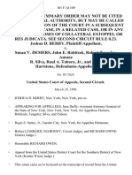 Joshua D. Berry v. Susan v. Demers, John E. Robitzek, Robert Tengeler, Antone R. Silva, Raul A. Tabora, JR., and Holly Hartstone, 101 F.3d 109, 2d Cir. (1996)