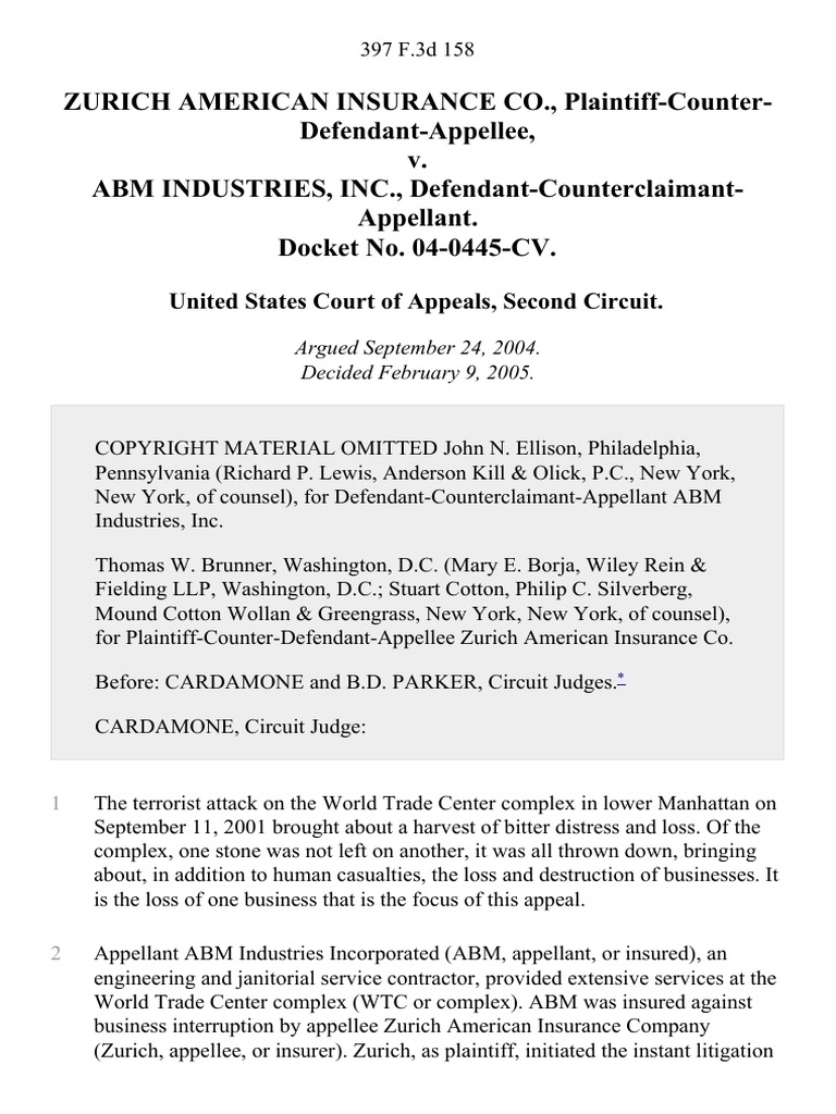 Zurich American Insurance Co., PlaintiffCounterDefendantAppellee v