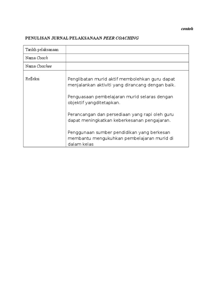 Contoh Plc Peer Coaching