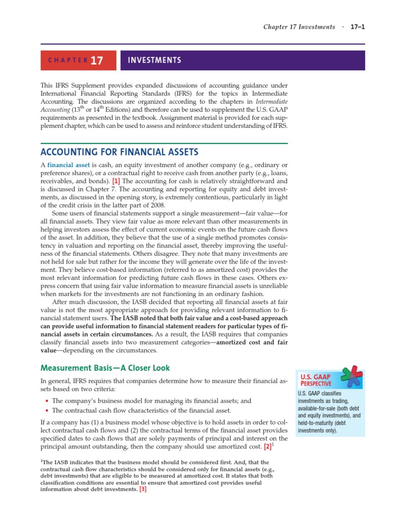 IFRS Accounting for Financial Assets | PDF | Bonds (Finance) | Investing