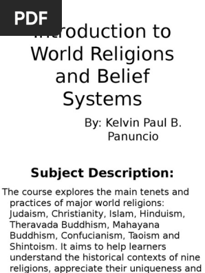 Introduction To World Religions And Belief Systems - 