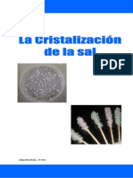 cristalización de la sal