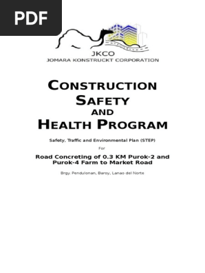 Construction Safety and Health Program